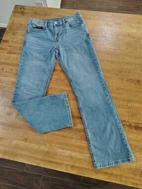 Thereabouts Girls Adjustable Waist Superflex Mid Rise Regular Fit Boot Cut Jeans